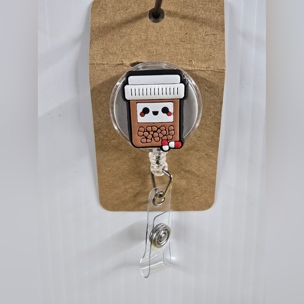 Medical Pharmacy Pill Bottle Badge Reel